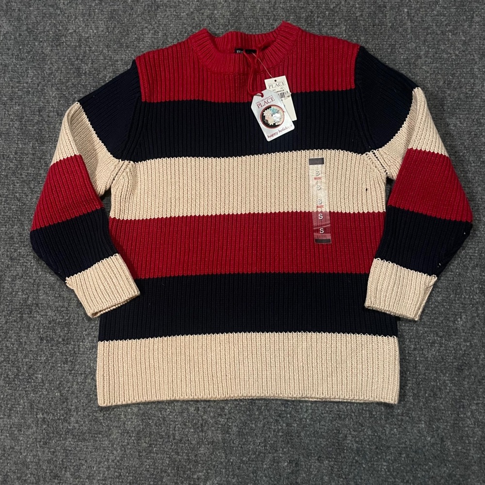 NWT The Children's Place Striped Sweater Long Sleeve Pullover Crew Neck‎ Kids Sm